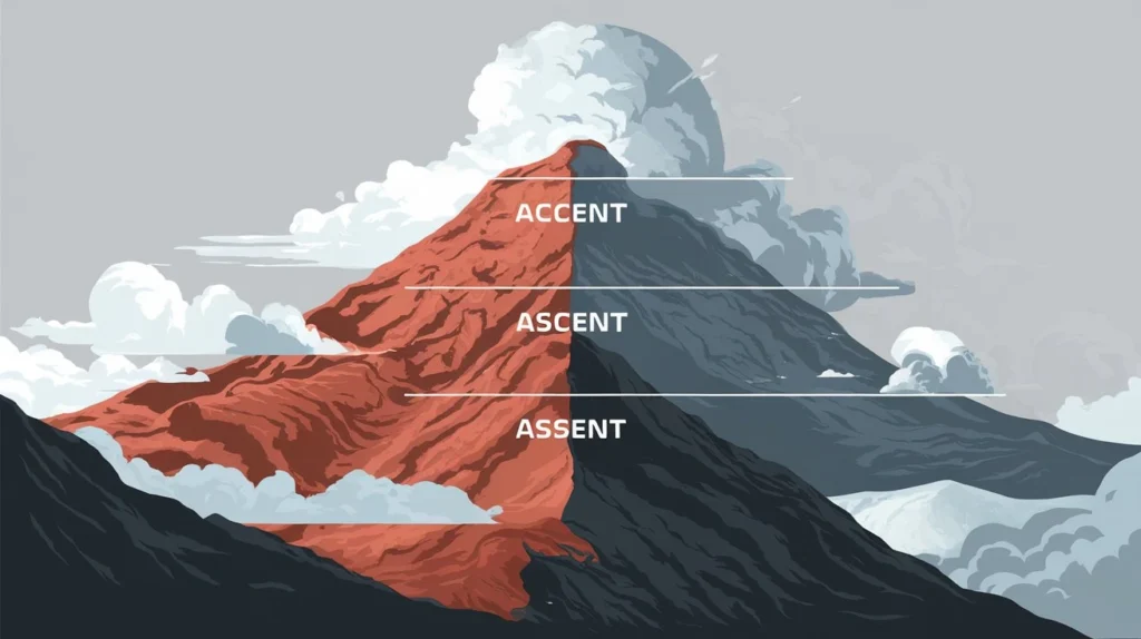 Accent vs ascent vs assent