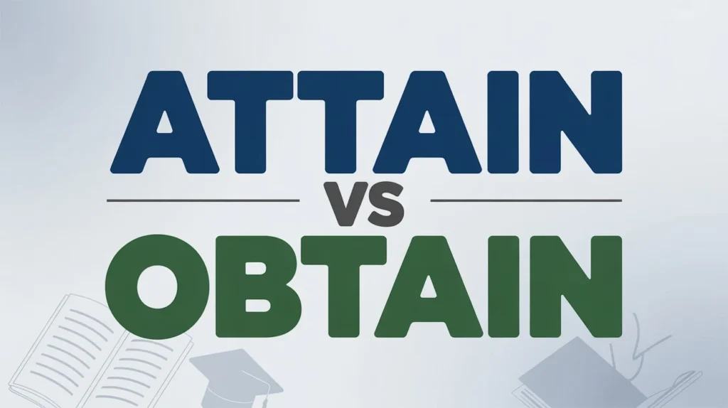 Attain vs obtain