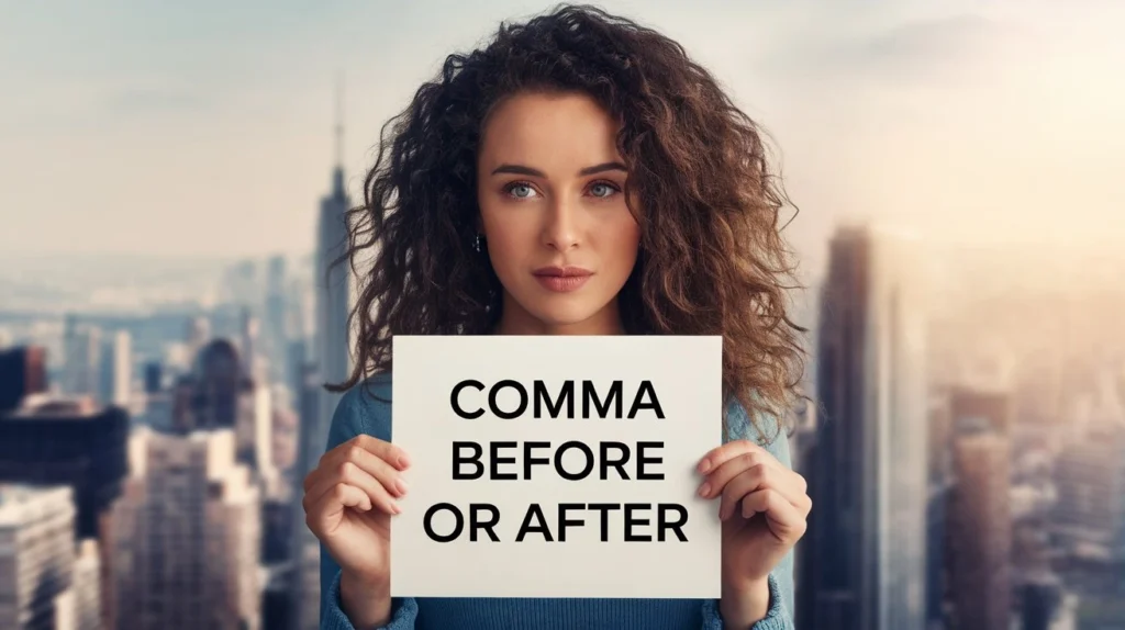 Comma before or after