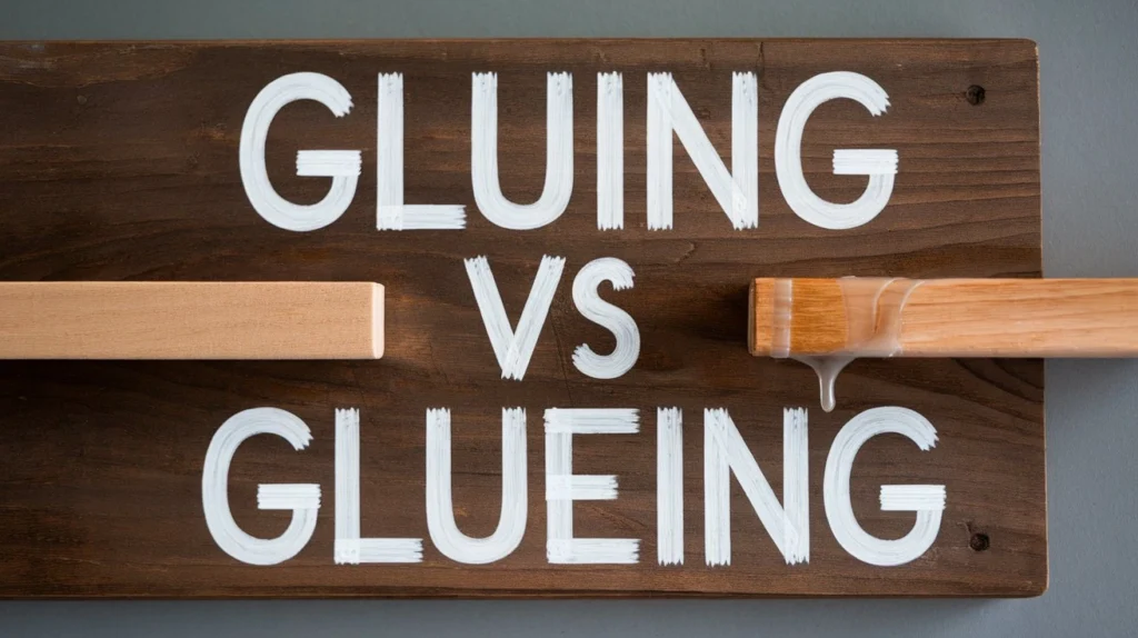 Gluing vs glueing
