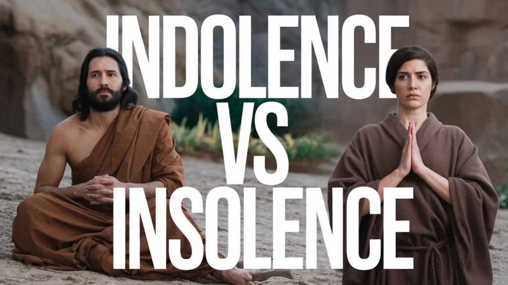Indolence vs insolence