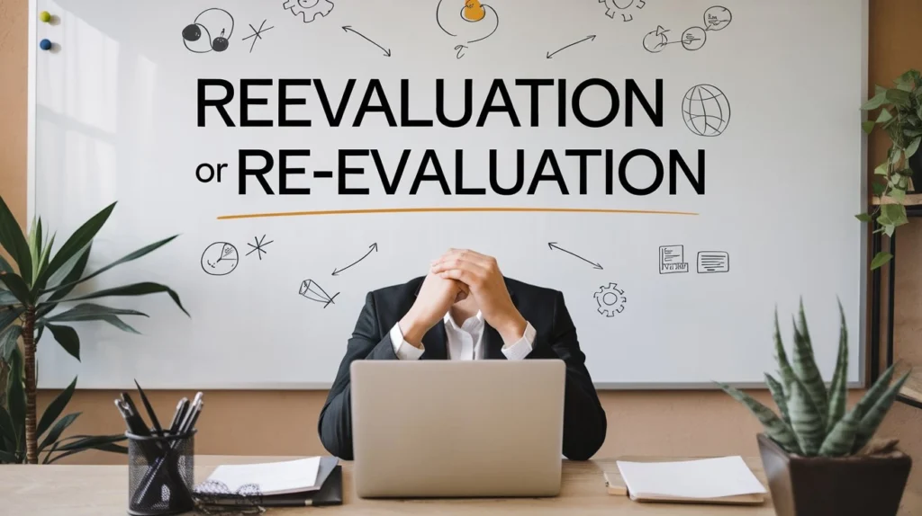 Reevaluation or re-evaluation