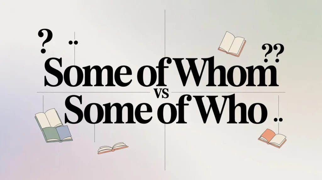 Some of whom vs some of who