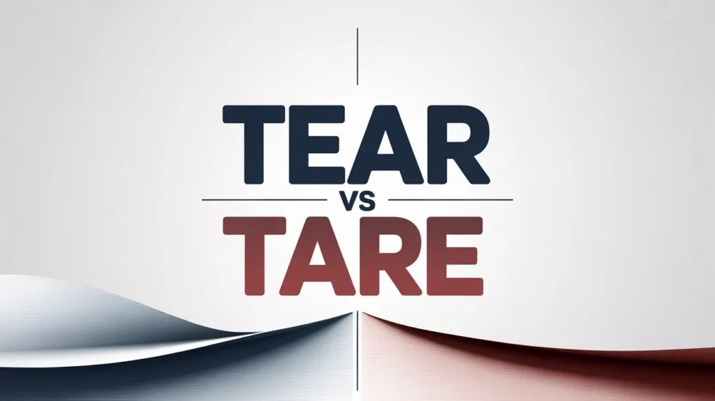 Tear vs tare
