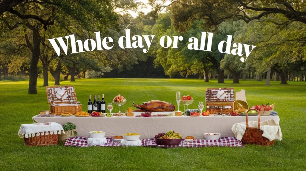 Whole day or all day