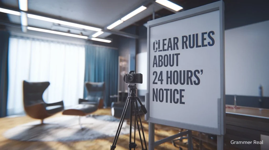 Clear Rules About 24 hours’ notice