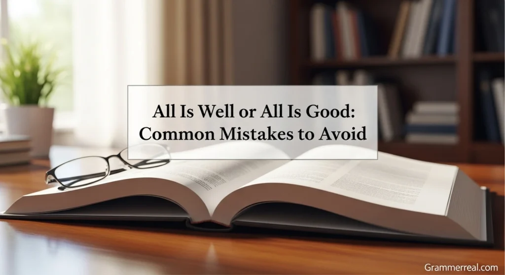 All Is Well or All Is Good: Common Mistakes to Avoid