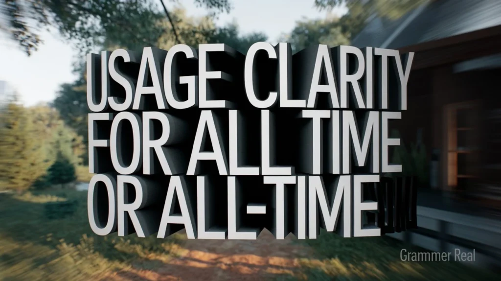 Usage clarity for All time or all-time