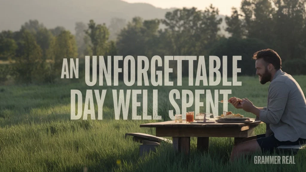 An Unforgettable Day well spent