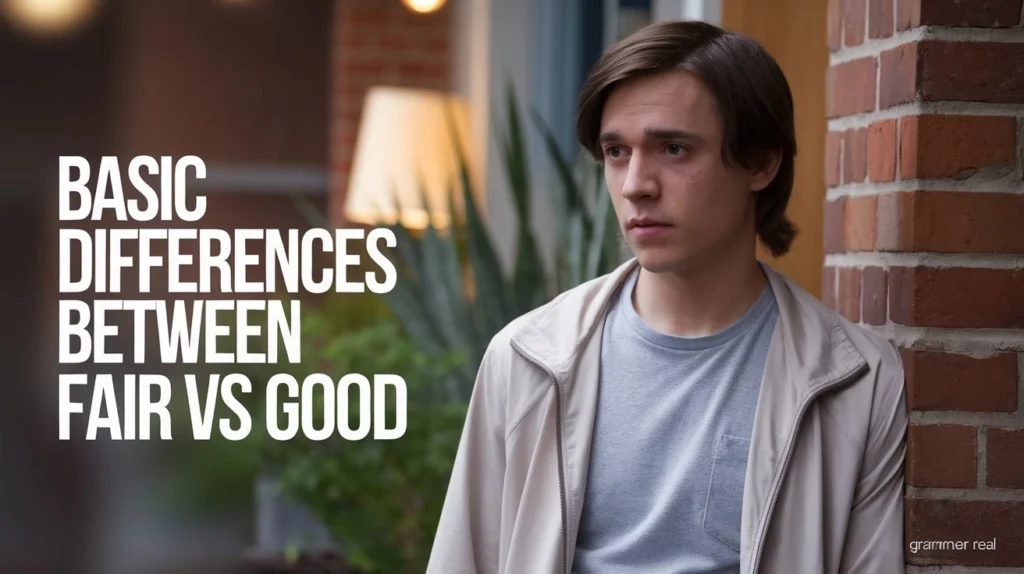 Basic differences between Fair vs good