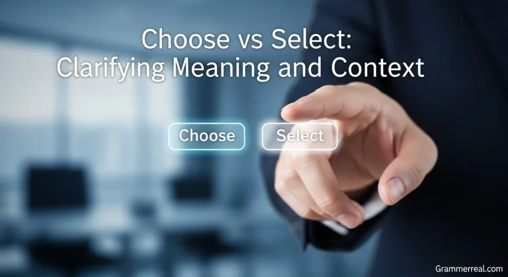 Choose vs Select: Clarifying Meaning and Context