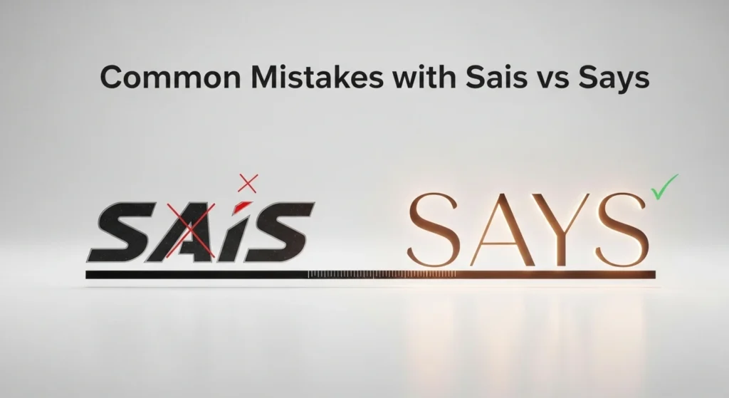 Common Mistakes with Sais vs Says