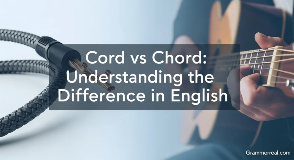 Cord vs Chord: Understanding the Difference in English