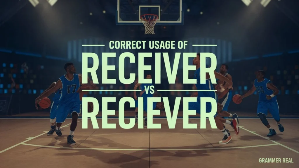 Correct Usage of Receiver vs reciever