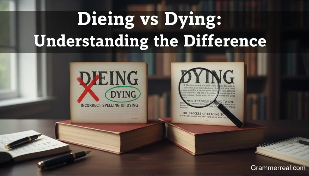 Dieing vs Dying: Understanding the Difference