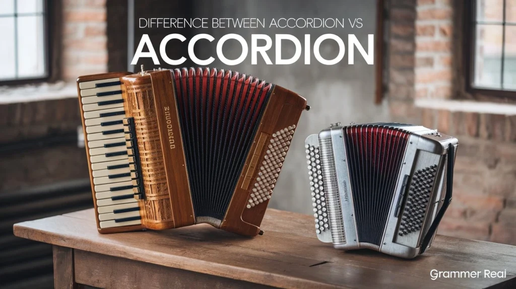 Difference between Accordion vs accordian