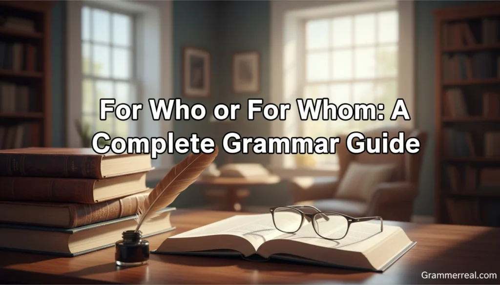 For Who or For Whom: A Complete Grammar Guide