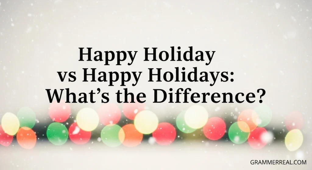 Happy Holiday vs Happy Holidays: What’s the Difference?