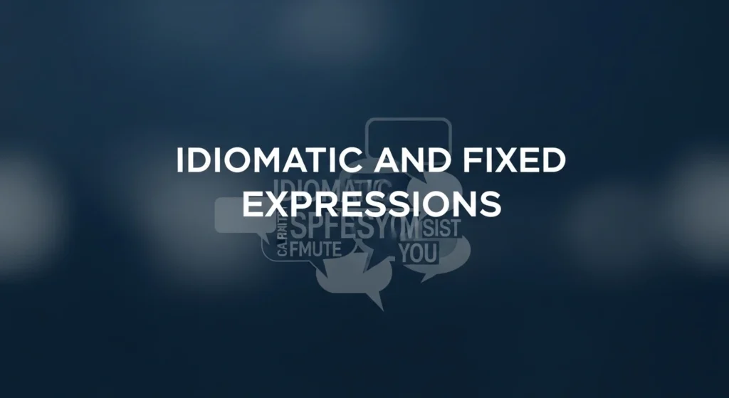 Idiomatic and Fixed Expressions