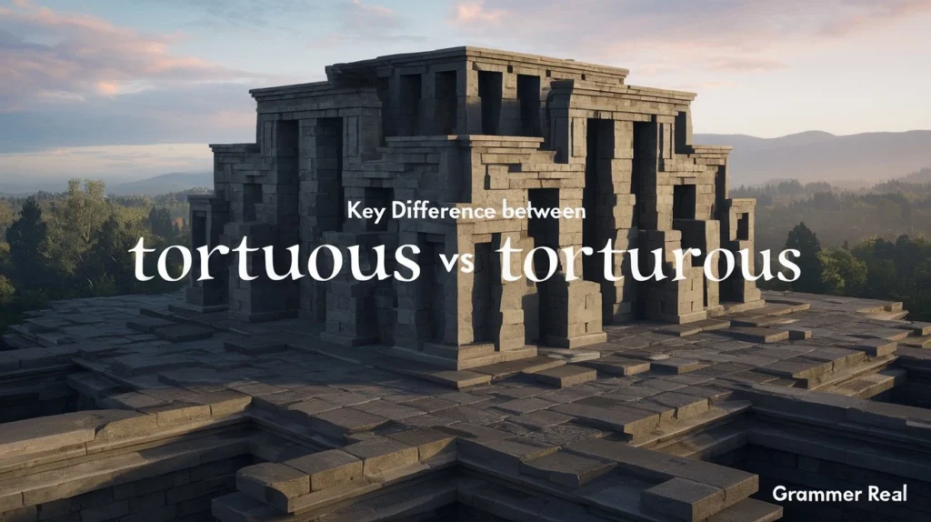 Key difference between tortuous vs torturous