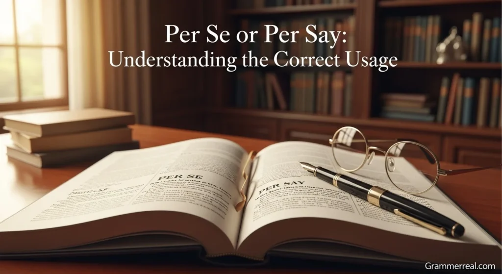 Per Se or Per Say: Understanding the Correct Usage