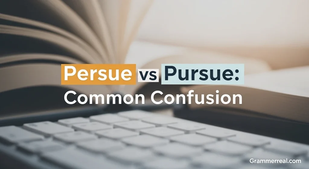 Persue vs Pursue: Common Confusion