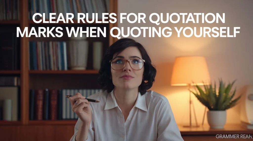 Clear Rules for Quotation Marks when Quoting Yourself