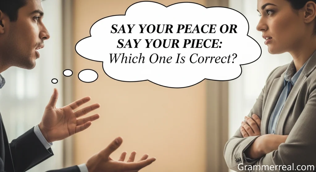 Say Your Peace or Say Your Piece: Which One Is Correct?