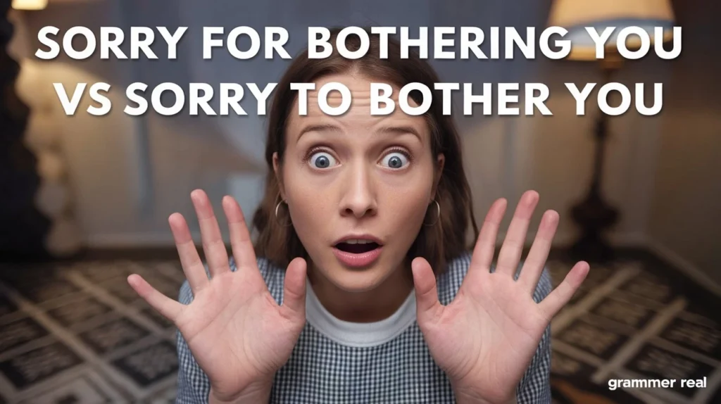 Sorry for bothering you vs sorry to bother you