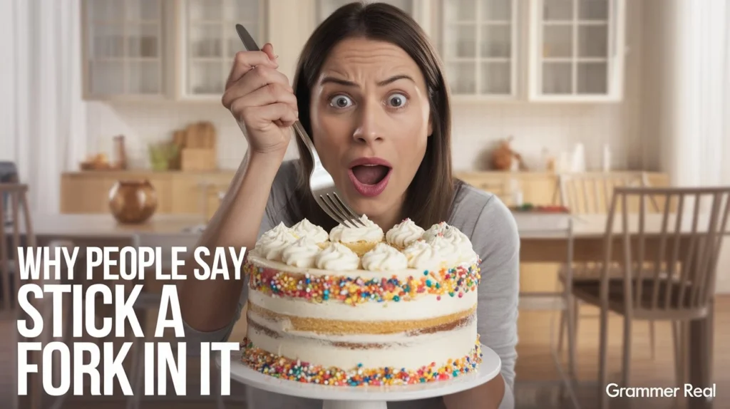 Why People Say Stick a fork in it