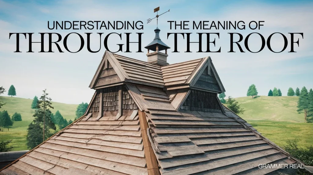 Understanding the meaning of Through the roof