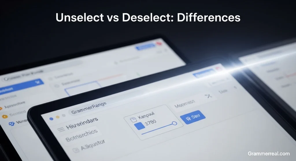 Unselect vs Deselect: Differences