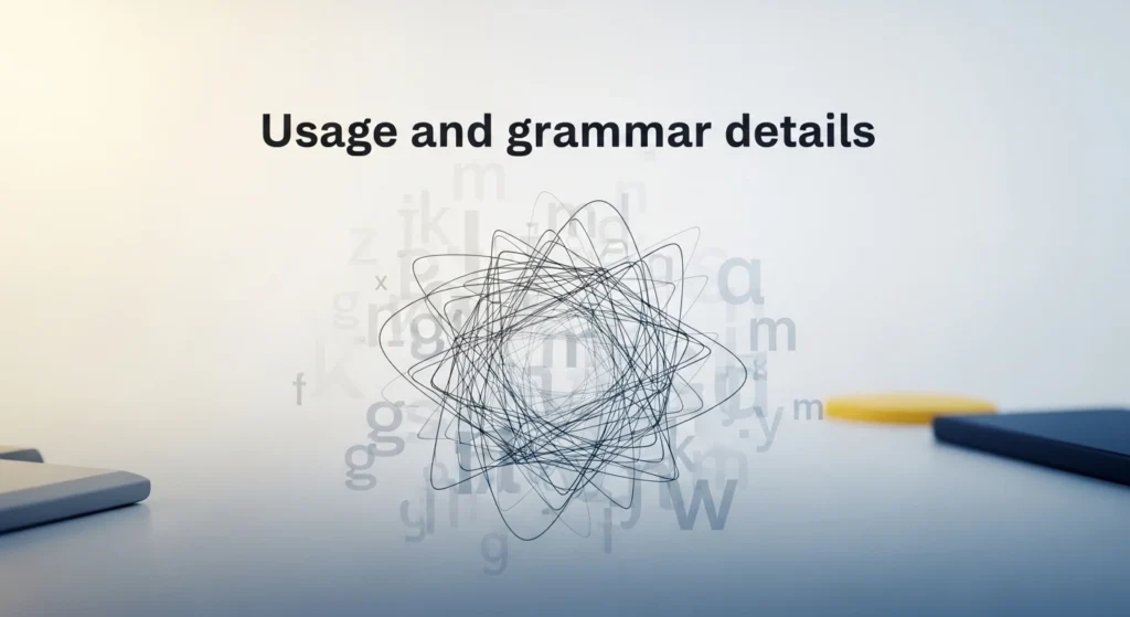 Usage and grammar details