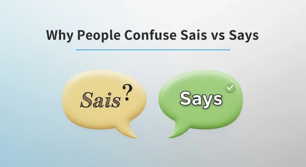Why People Confuse Sais vs Says