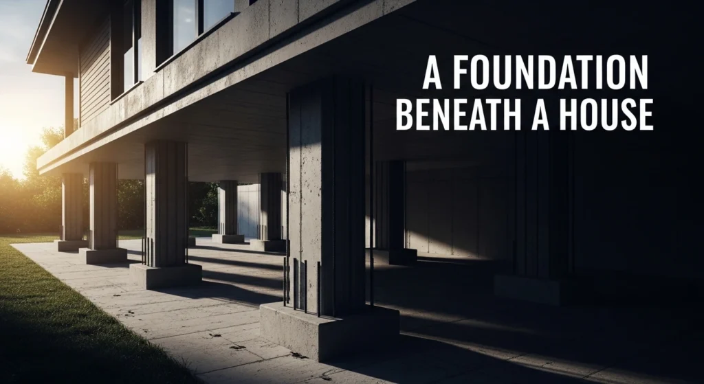 A Foundation Beneath a House