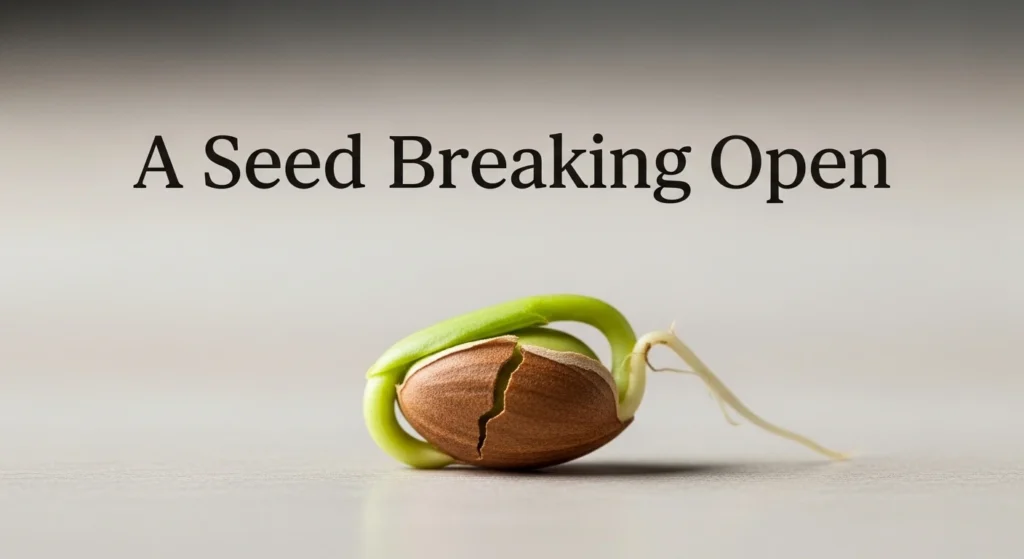 A Seed Breaking Open