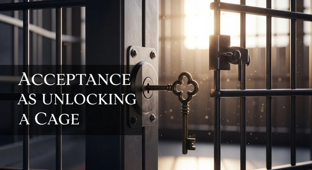 Acceptance as Unlocking a Cage