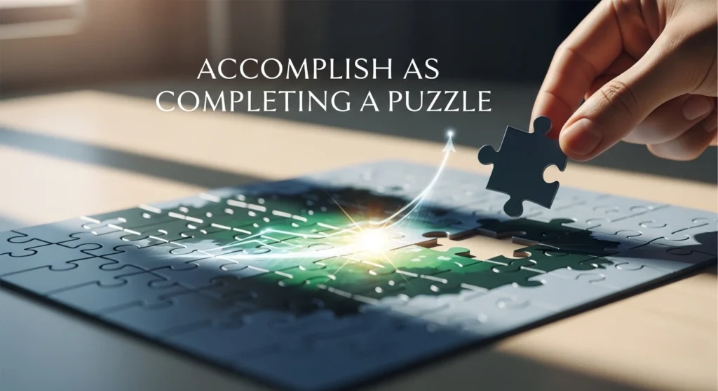Accomplish as Completing a Puzzle