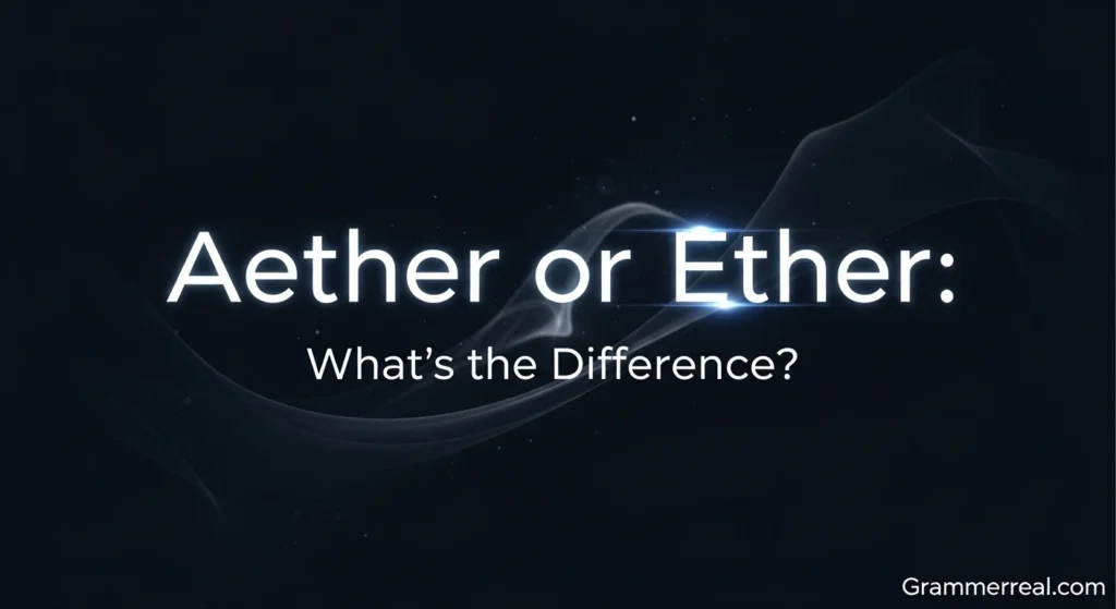 Aether or Ether: What’s the Difference?