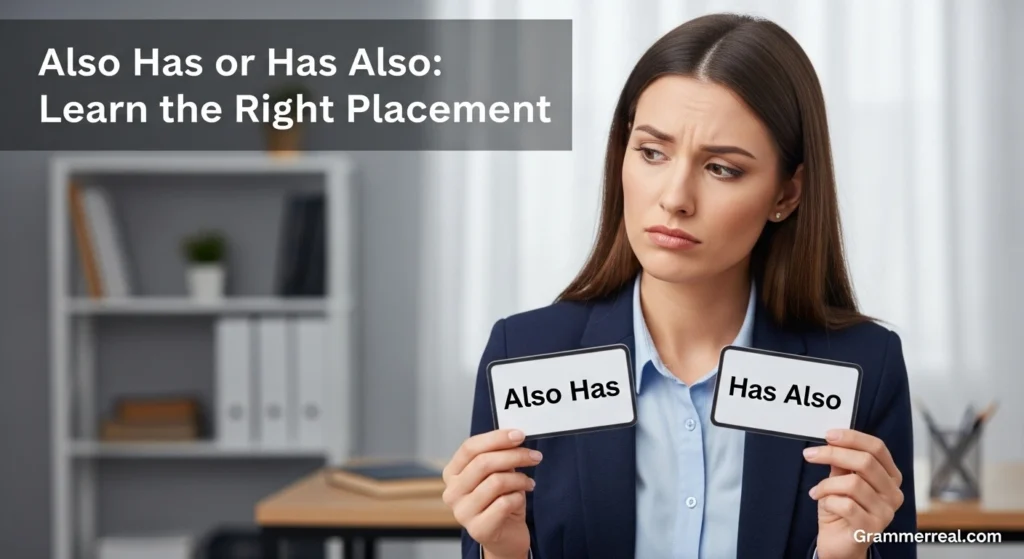 Also Has or Has Also: Learn the Right Placement