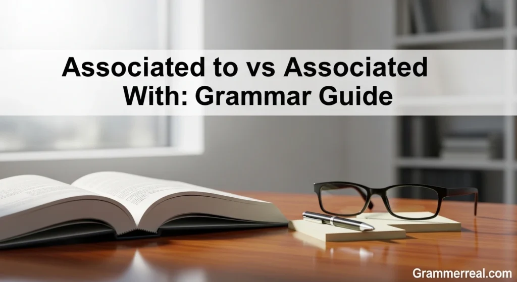 Associated to vs Associated With: Grammar Guide