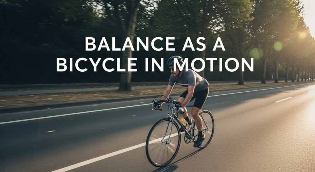 Balance as a Bicycle in Motion