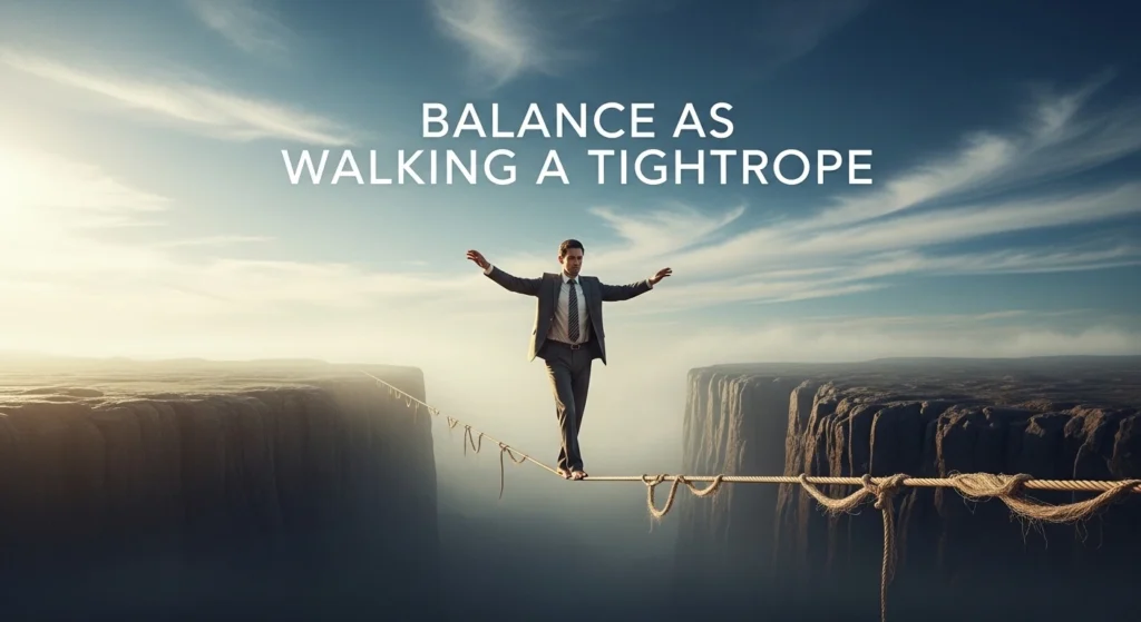 Balance as Walking a Tightrope