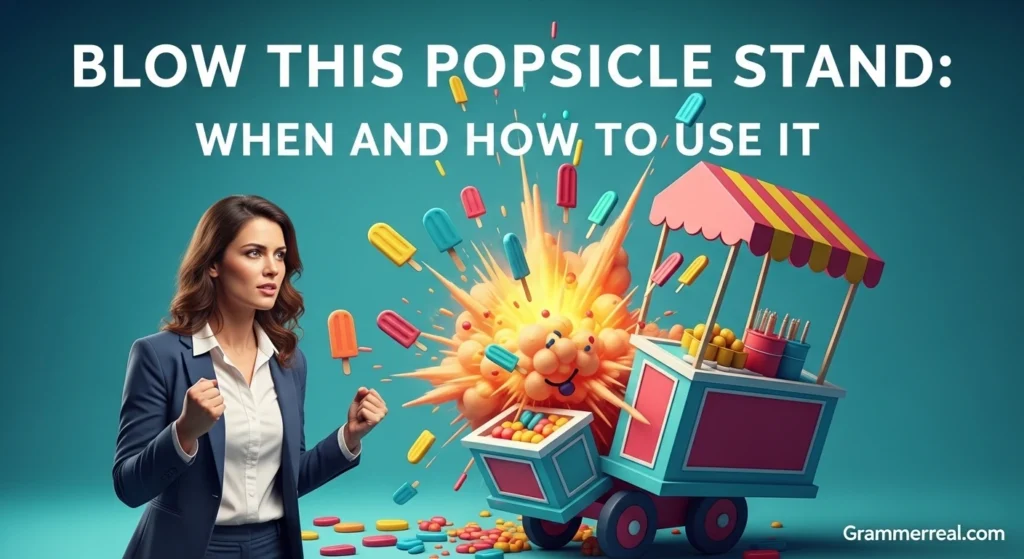 Blow This Popsicle Stand: When and How to Use It
