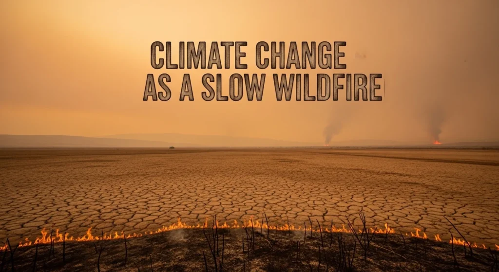 Climate Change as a Slow Wildfire