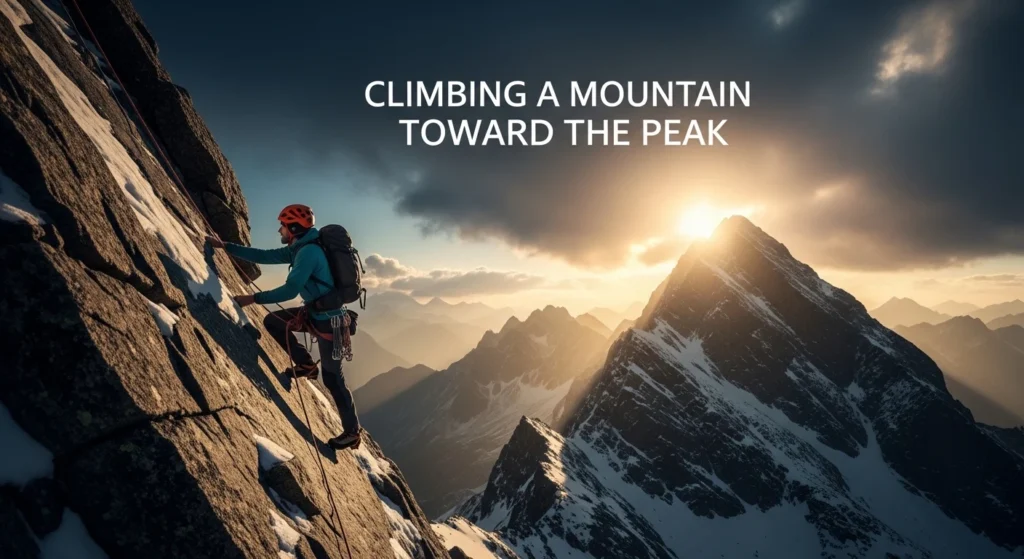 Climbing a Mountain Toward the Peak