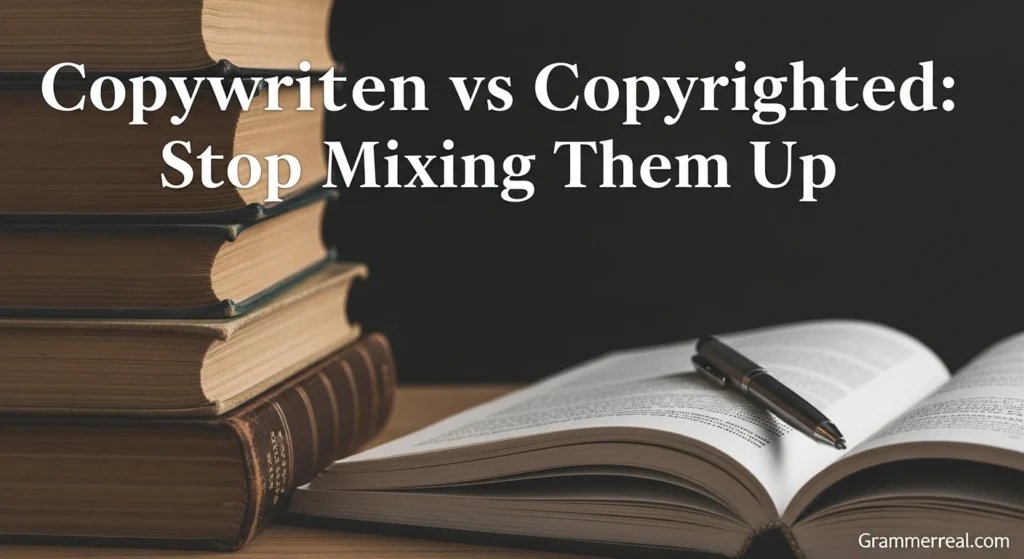 Copywritten vs Copyrighted: Stop Mixing Them Up