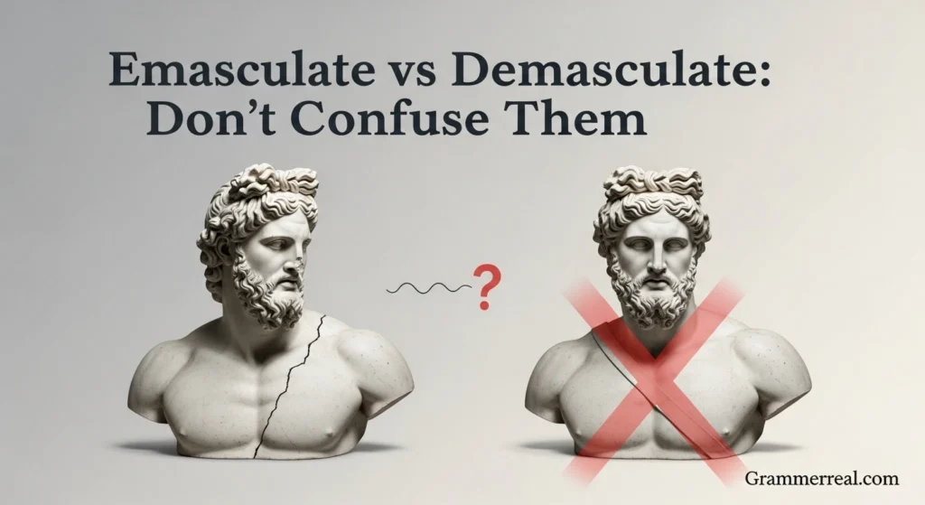 Emasculate vs Demasculate: Don’t Confuse Them