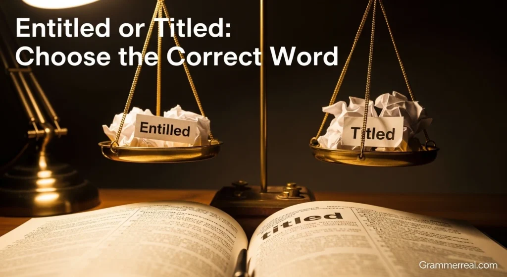 Entitled or Titled: Choose the Correct Word