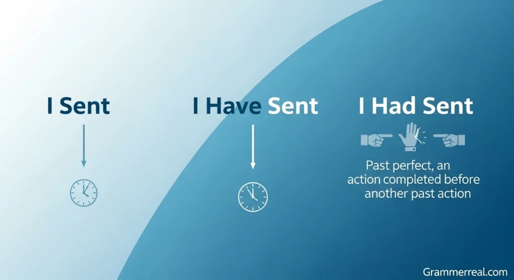 I Sent vs I Have Sent vs I Had sent